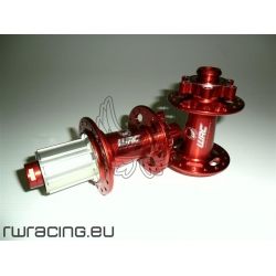 Coppia mozzi WRC XC / Cross Country THRU AXLE anodizzato Rosso