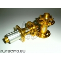Coppia mozzi bici / mtb WRC - THRU AXLE anodizzato Oro