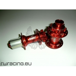 Coppia mozzi WRC DH / Freeride anodizzato Rosso