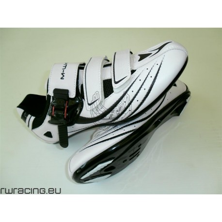 Scarpe bici / corsa / strada M-wave n 43 per tacchette - Colore bianco e nero