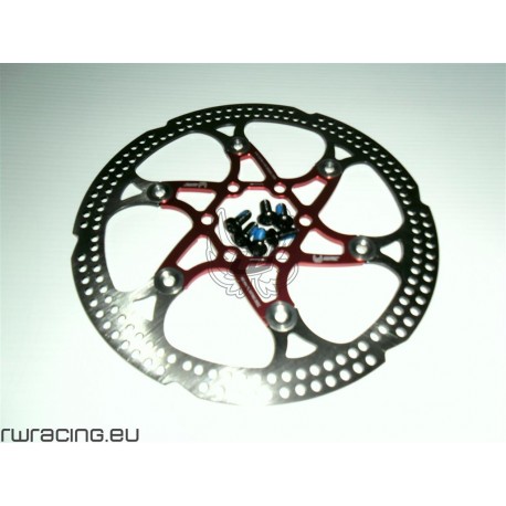 Freno a disco WRC bici / mtb - spider in Ergal rosso 160 / 180 / 203 mm