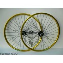 Coppia ruote 26" disco DRC anodizzate ORO per bici / mtb