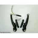 Coppia freni v-brake Tektro in alluminio nero per bici / mtb