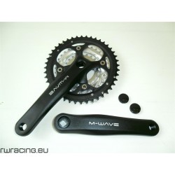 Guarnitura bici / mtb M-Wave in alluminio nera