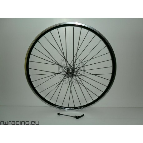 Ruota anteriore 28" v-brake per bici da trekking Nera 