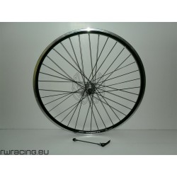 Ruota posteriore 28" per bici da trekking v-brake / a filetto nera