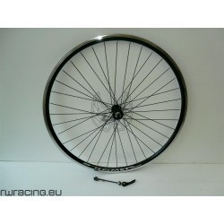 Ruota anteriore 28" v-brake per bici da trekking Nera - mozzo nero