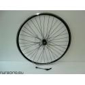 Ruota anteriore 28" v-brake per bici da trekking Nera - mozzo nero