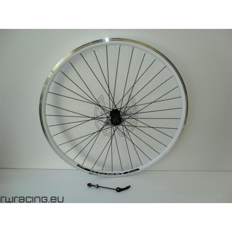 Ruota anteriore 28" v-brake per bici da trekking bianca