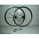 Coppia ruote mtb 26 - nere opache, v-brake, a cassetta
