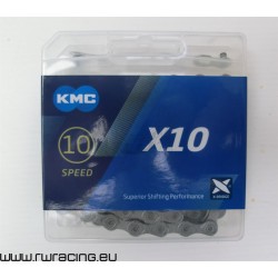 Catena KMC X10 X-Bridge Gray 10 velocità, per bici / mtb / corsa / strada